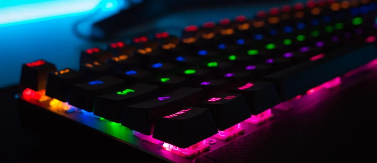 Manette jeu vidéo néon gaming